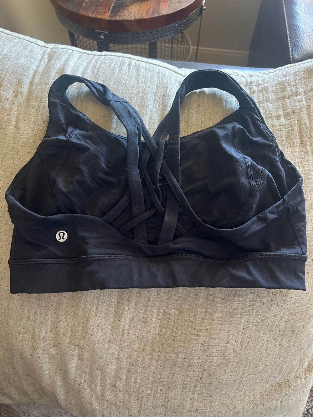 lululemon athletica Black Strappy Crisscross Sports Bra
